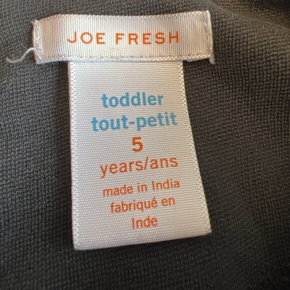 Joe Fresh Girls Puffy Dress Toddler Size 5 Black with Silver Hearts - Picture 5 of 7